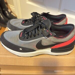 Nike 7Y Black, Gray & Red Athletic Sneakers